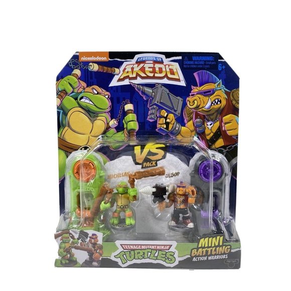 Legends Of Akedo Teenage Mutant Ninja Turtles Mini Michelangelo Vs Bebop - Picture 4 of 9